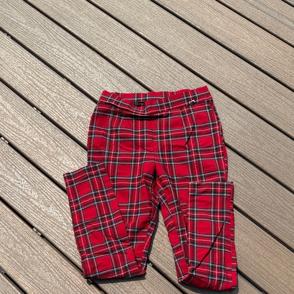 DKNY Red and Black Plaid Garment